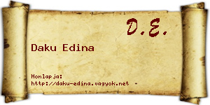 Daku Edina névjegykártya